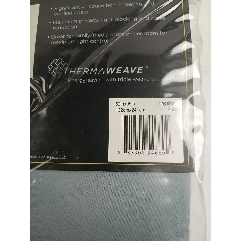 NEW Eclipse Blackout 52 x 95 Grommet single curtain panel 'Kingston Spa' #CT12